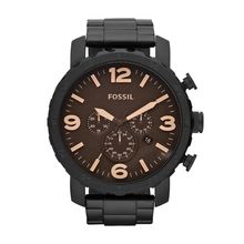 Relógio Fossil Masculino Ref: Jr1356/4mn Cronógrafo Oversized Black