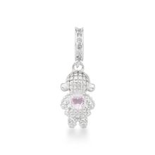 Pingente Filhos Cravejados com Zirconias Prata 925