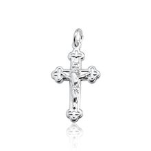 Pingente Cruz com Imagem Prata 925