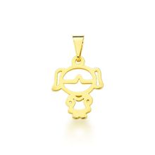 Pingente Filhos a Laser Banhado a Ouro 18k