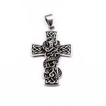 Pingente Crucifixo em Prata de Bali com Serpente Prata 925