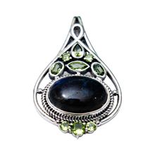 Pingente Gota com pedra Natural em Prata 925