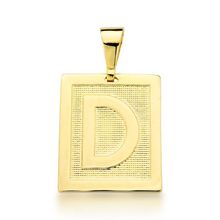 Pingente Letra Inicial de Nome Chapa Imponente de 4cm Banhado a Ouro 18k