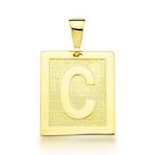 Pingente Letra Inicial de Nome Chapa Imponente de 4cm Banhado a Ouro 18k