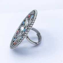 Anel Mandala grande Ajustavel Prata 925