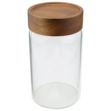 Porta Mantimento Dynasty em Vidro Borossilicato e Tampa em Madeira - 550ml
