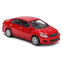 Miniatura Toyota Corolla 2009 Welly 1/36 Metal e Fricção Vermelho