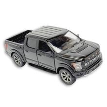 Miniatura Ford F-150 Raptor 2022 Kinsmart 1:46 Metal e Fricção Preta