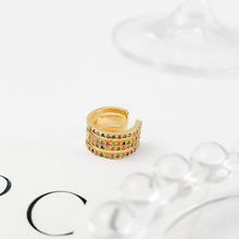 Piercing Fake Colorido Banhado a a Ouro 18k
