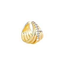 Acessório Contemporâneo - Piercing Fake Banhado a  Ouro 18k com Elegantes Zircônias