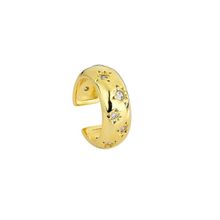 Piercing Fake de Orelha Banhado a Ouro 18k - Design Delicado com Pedras Luminosas
