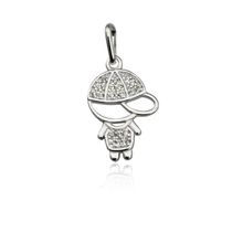Pingente Filhos Cravejados com Zirconias Prata 925