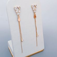 Brinco Alongado com Zircônias – Banhado a Ouro 18K ou Prateado Dourado