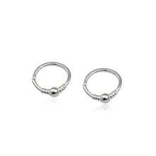 Piercing argolinha orelha Bolinha central Prata 925
