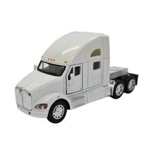 Miniatura Caminhão Kenworth T700 Truck Kinsmart 1:68 Metal e Fricção Branco