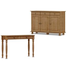 Conjunto Sala: Balcão 3 Portas 3 Gavetas e Aparador 2 Gavetas Freijó Rubi Madeira Pinus - Finestra