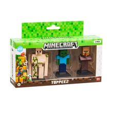 Boneco - Minecraft Aldeao zumbi e Golem de Ferro MULTIKIDS