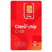 Chip Claro Pré Pago Triplo 4G + Recarga