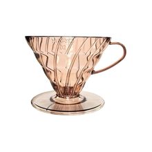 Coador Hario V60 Acrílico Marrom Tamanho 02 Filtro Hario V60 Branco 100 unidades Tamanho 02