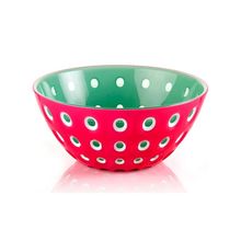 Saladeira bowl em acrílico Guzzini Le Murrine 25cm magenta com verde