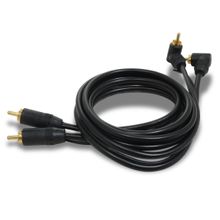 Cabo Rca 1 Metro Technoise Série 100 Pro Conector em L - Preto