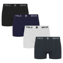 Kit 4 Cuecas Boxer Polo Wear Masculina