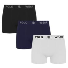 Kit 3 Cuecas Boxer Polo Wear Masculina