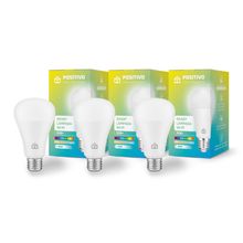 Kit 3 Smart Lâmpada Wi-Fi RGB+ Positivo Casa Inteligente - E27 - 10W - 1100 lm - RGB - 2700K/6500K - Wi-Fi