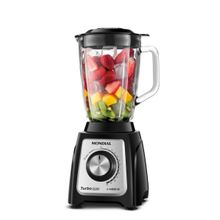Liquidificador Turbo Glass Jarra de Vidro Mondial Preto e Inox 1400W L-1400 GI