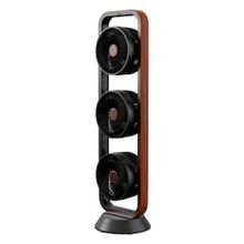 Ventilador de Torre Spirit Robot Triplo 130W com 3 Velocidades, Controle Remoto e Painel Digital com Display LED - Preto/Tabaco