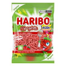 Bala Haribo Spaghetti  Sabor Morango 75G Bala Haribo Spaghetti Sabor Morango 75G
