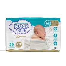 Fralda Descartável Flock Baby Premium Jumbo Recém Nascido 36 Unidades