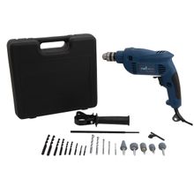 Furadeira de Impacto Nell 400W Velocidade Variável e Reversível 3/8” com Maleta 19 Peças MB7135