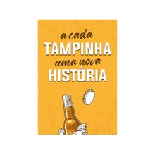 Placa Decorativa MDF Open Bar Tampinha 20x29cm