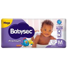 Fralda Babysec Premium Galinha Pintadinha Tam. M 5 a 9,5kg 32 Unidades