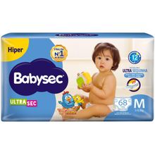 Fralda Babysec Ultrasec Galinha Pintadinha Tam. M 5 a 9,5kg 68 Unidades