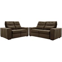 Conjunto de Sofás 2 e 3 Lugares Barsa Gralha Azul
