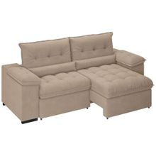 Sofá Retrátil Reclinável 3 Lugares Suede Veludo