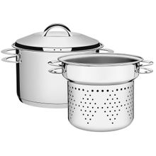 Conjunto de Panelas Tramontina Solar 65500400 Inox 2 Peças Fundo Triplo