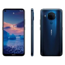 Smartphone Nokia 5.4 128GB Azul 4G 4GB RAM 6,39” Câm. Quádrupla + Selfie 16MP com Pacote Office