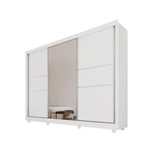 Guarda-roupa Casal com Espelho 3 Portas de Correr