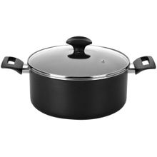 Caçarola Multiflon de Alumínio Antiaderente com  Tampa Vermelho 2,7L 20cm Amora