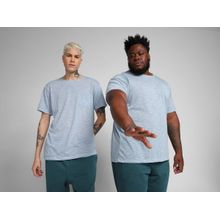 Camiseta Vista Magalu Meia Malha Fio Tinto Bolso Listrada