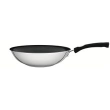 Panela Wok Antiaderente Fundo triplo Tramontina Solar Silicone Inox 28cm
