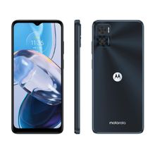 Smartphone Motorola Moto E22 128GB Preto 4G 4GB RAM 6,5" Câm. Dupla + Selfie 5MP Dual Chip
