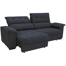 Sofá Retrátil Reclinável 3 Lugares Suede Hannover Linoforte