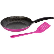 Frigideira Antiaderente Multiflon de Alumínio Color Verde 22cm com Espátula