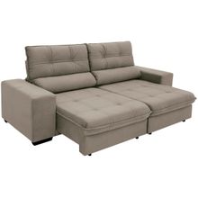 Sofá Retrátil Reclinável 4 Lugares Suede Brunello Linoforte