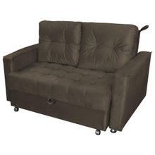 Sofá-cama Casal 2 Lugares Reclinável Veludo Matrix Drika