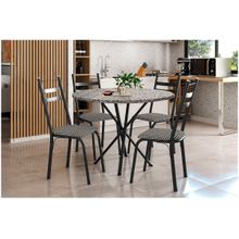Mesa de Jantar 4 Cadeiras Redonda Artefamol América Capri